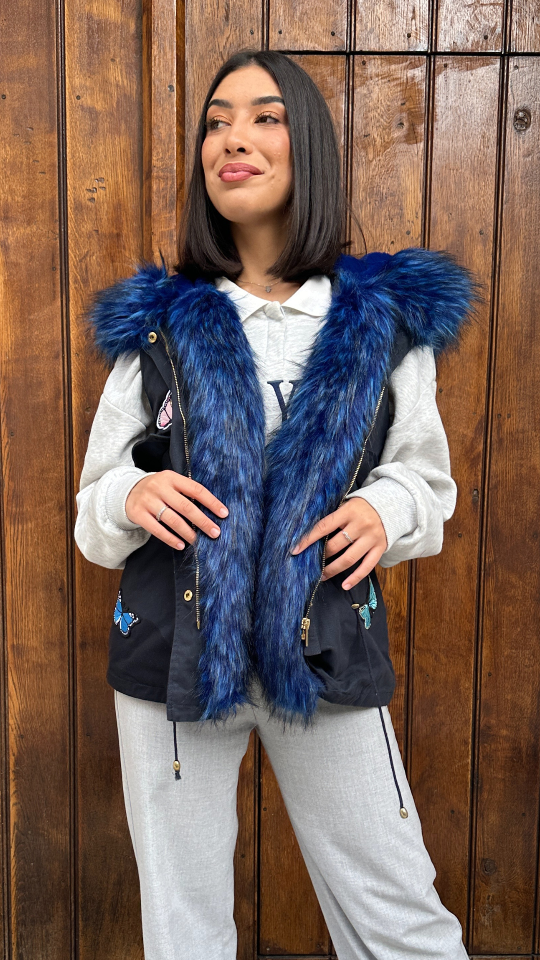 Gilet avec Fourrure Démontable