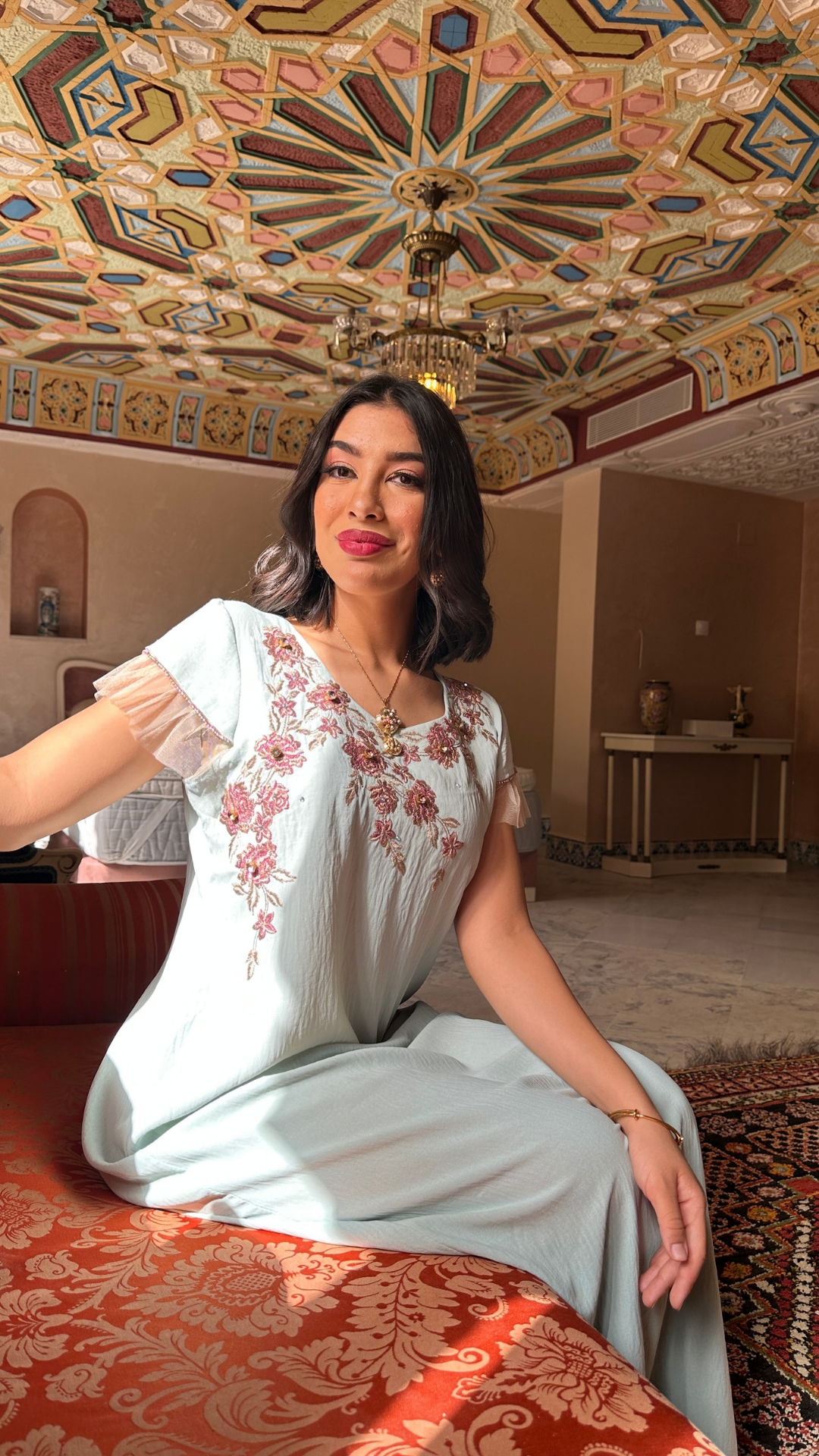 Robe bleu turquoise claire