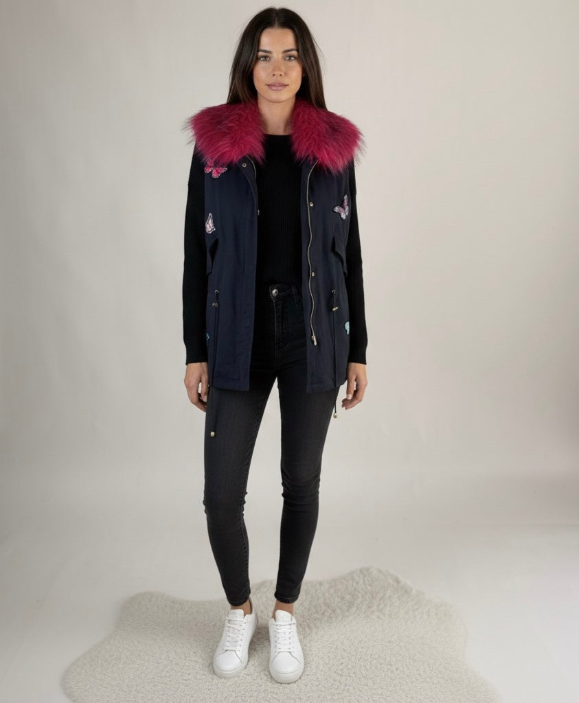 Gilet avec Fourrure Démontable