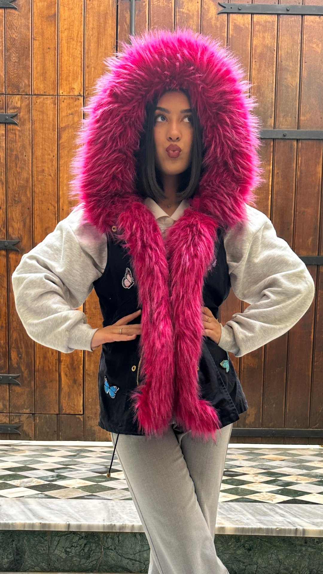 Gilet avec Fourrure Démontable