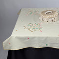 Nappe Brodée Bouquets Dorés