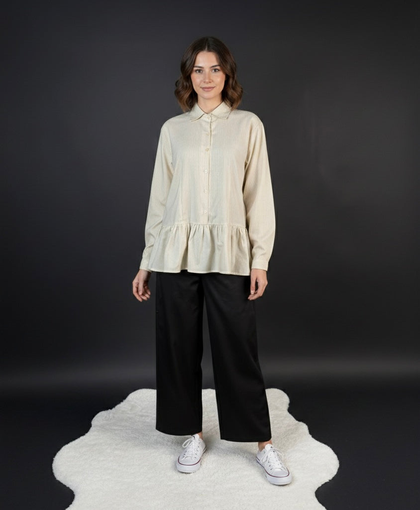 chemise à fines rayures