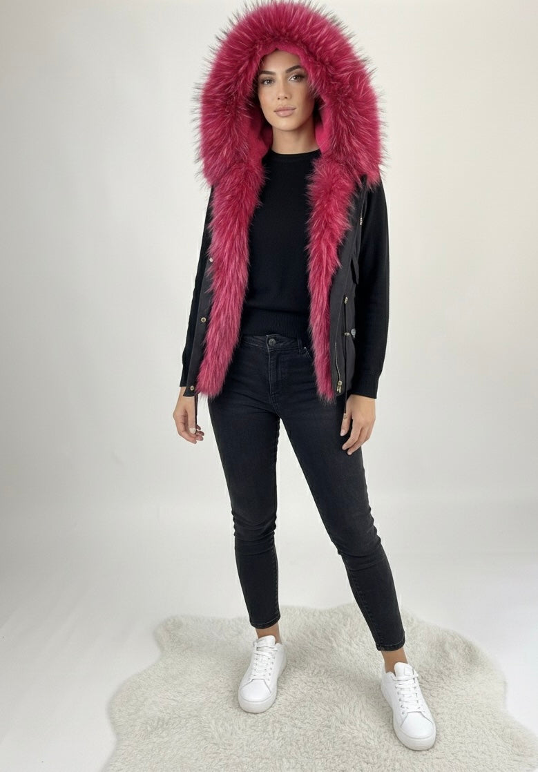 Gilet avec Fourrure Démontable