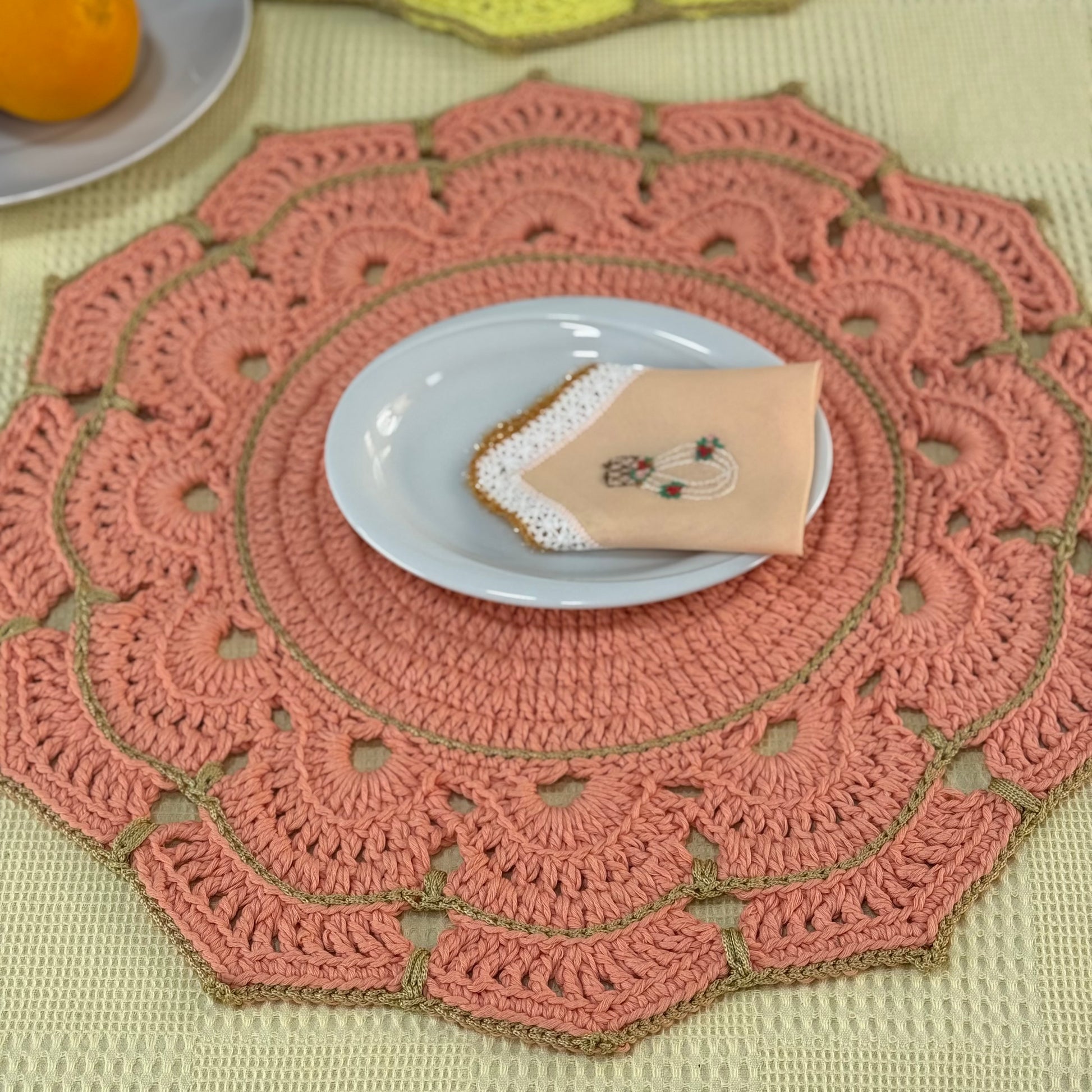 Série Sets de table au crochet colorés