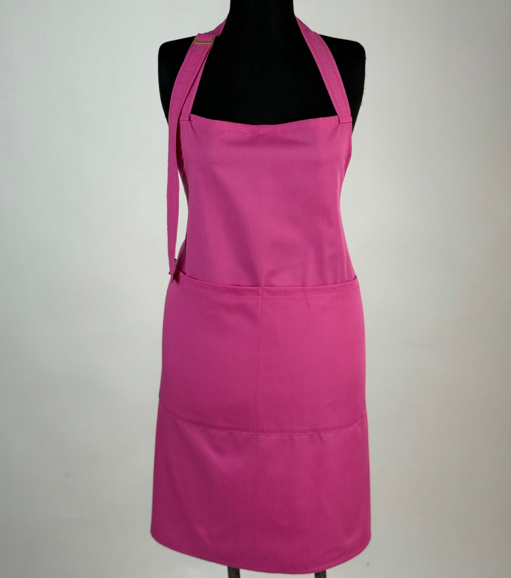 Tablier professionnel rose avec crochet