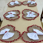 Napperons en jute naturel