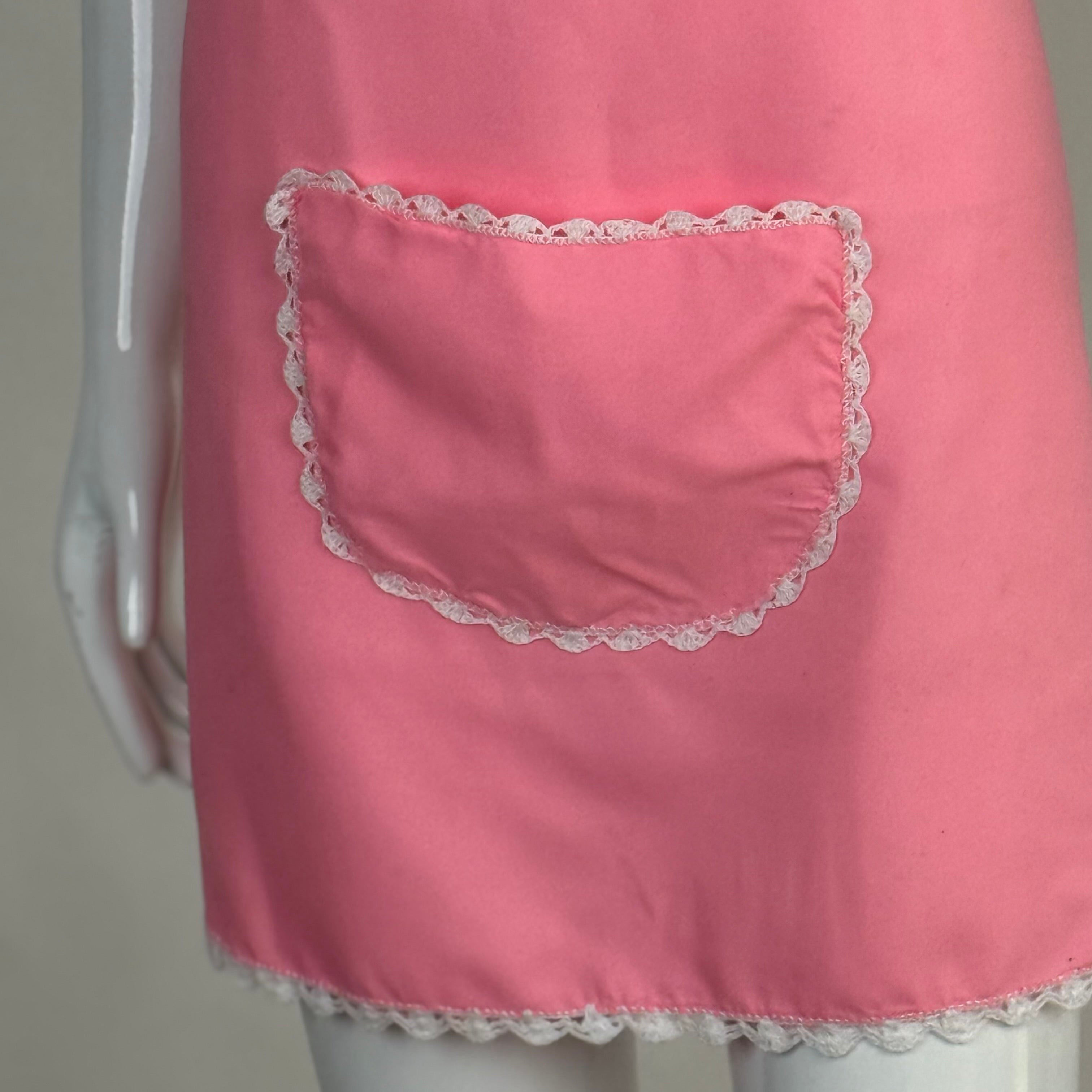 tablier de cuisine rose pastel