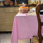 Série de table vichy rose