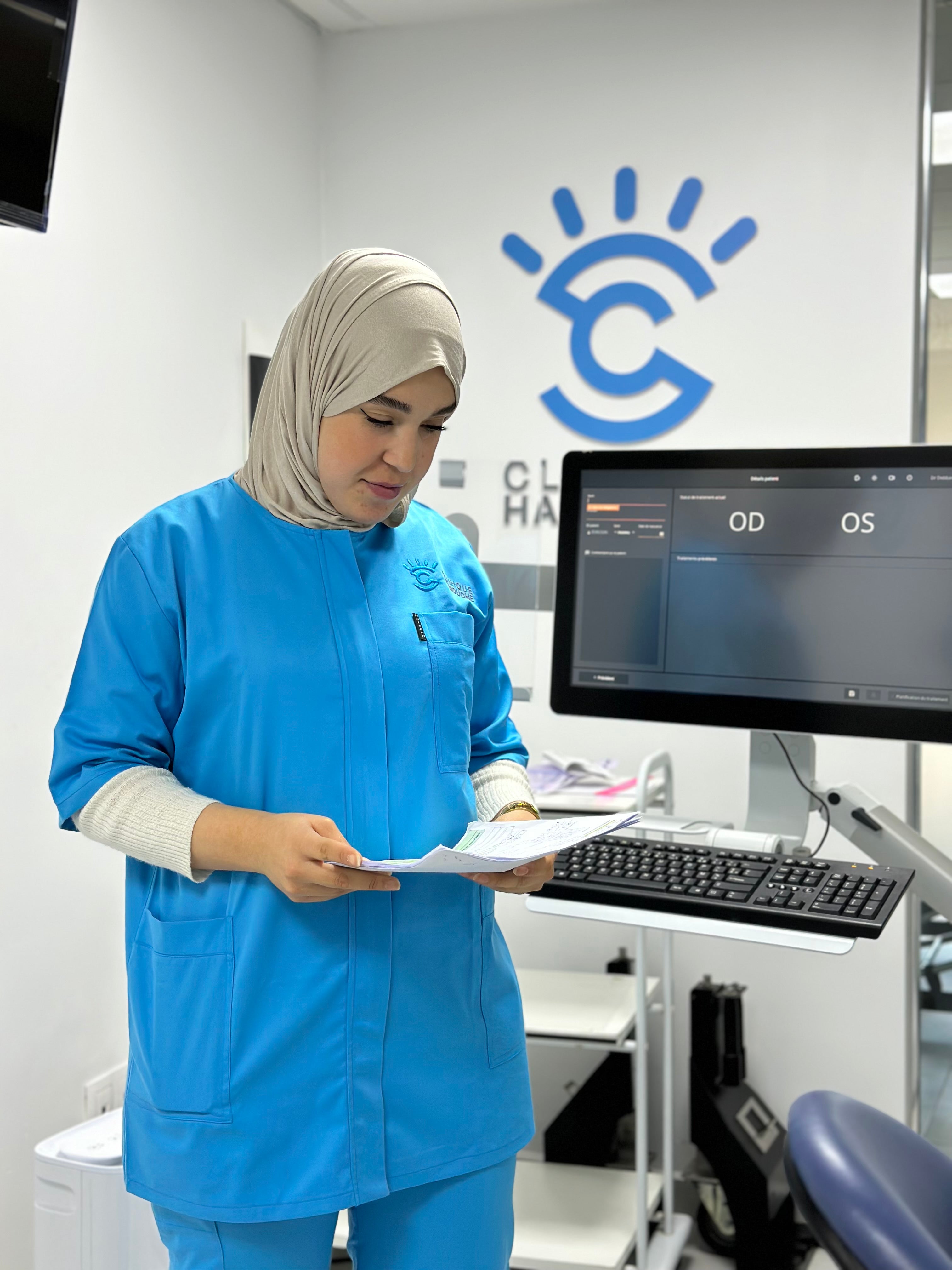 Blouse médicale bleu