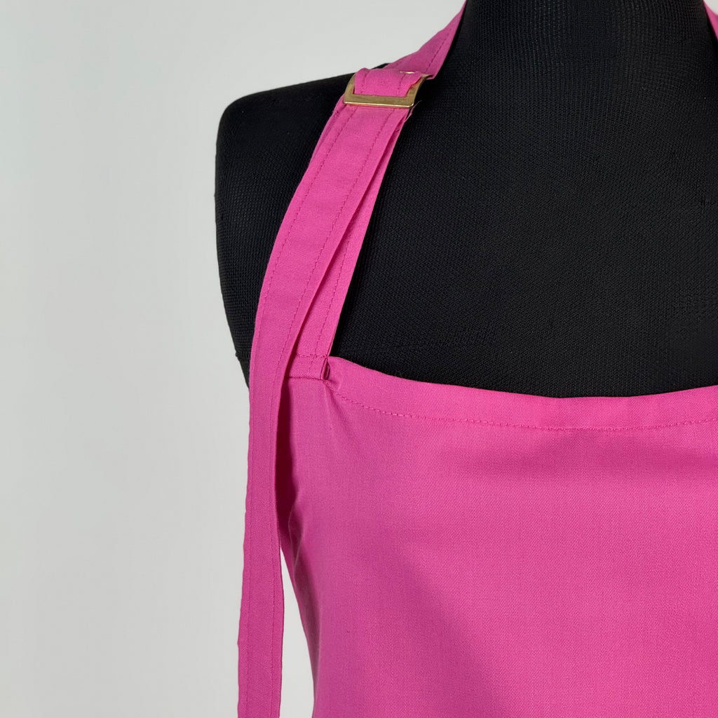 Tablier professionnel rose avec crochet