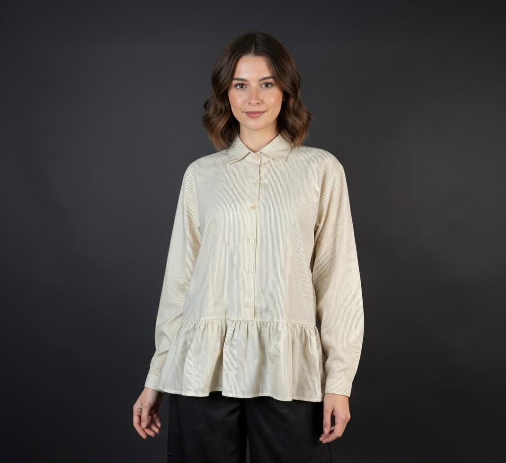 chemise à fines rayures