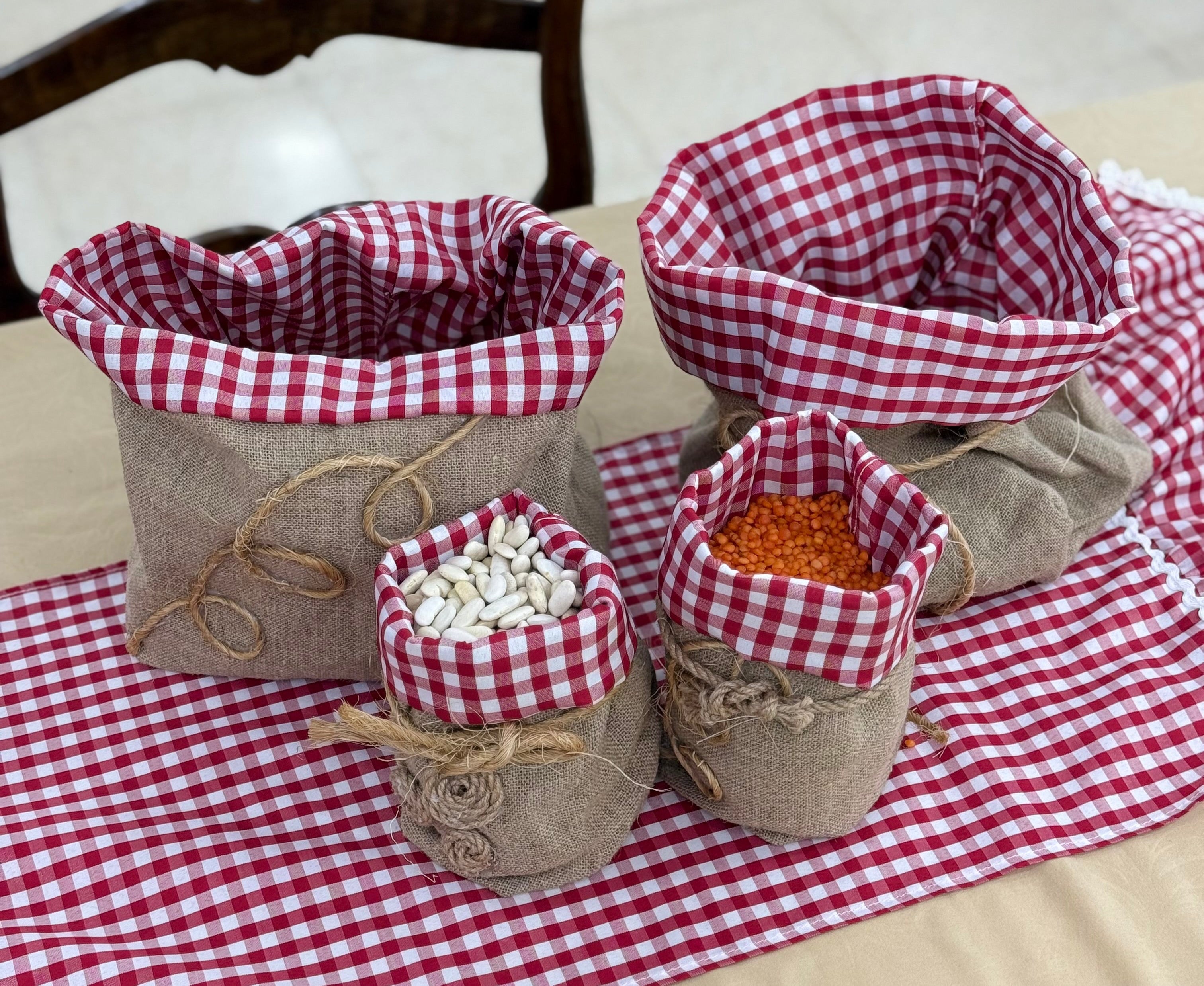 Ensemble de Paniers Vichy