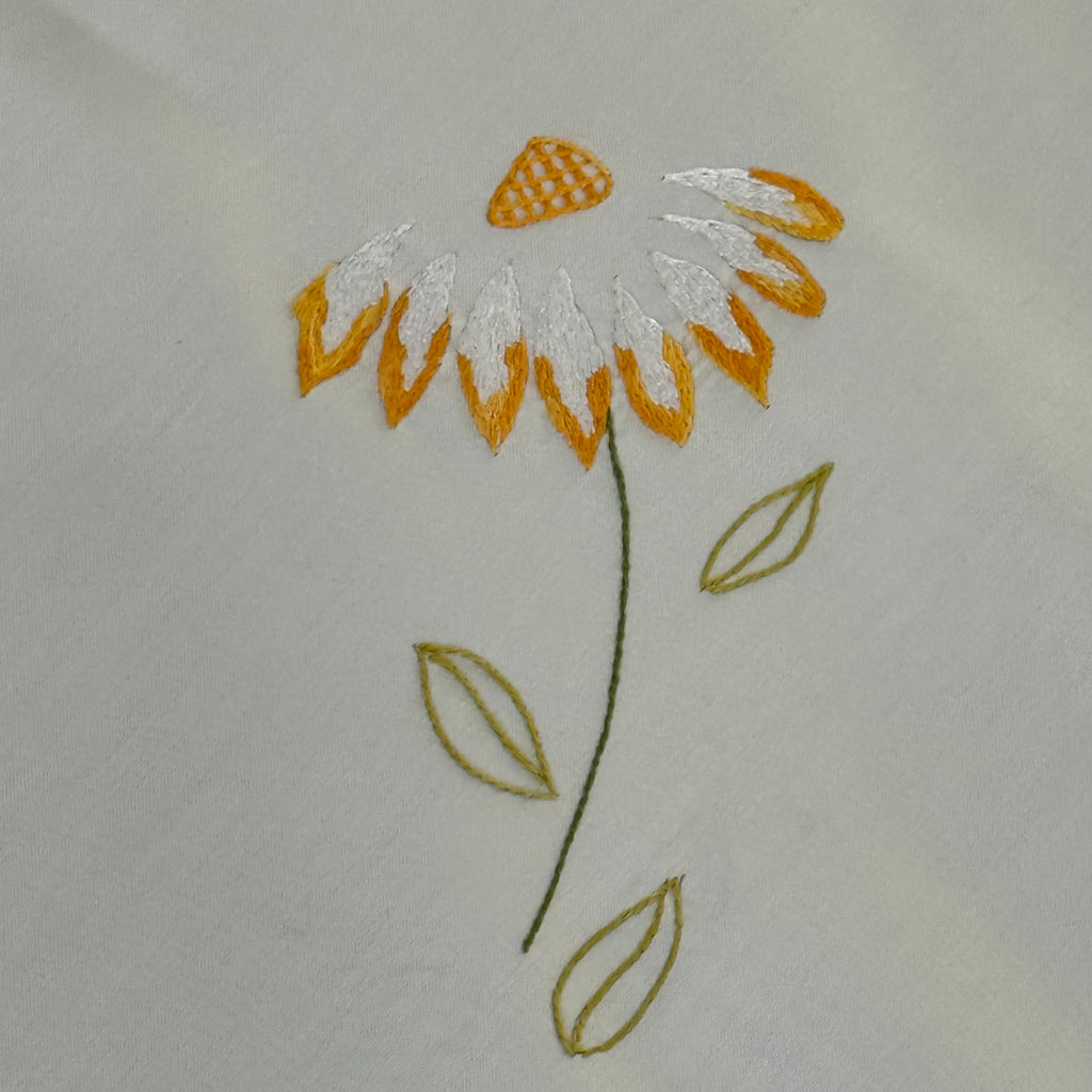 Nappe Brodée Champs de Marguerites