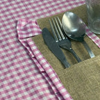 Série de table vichy rose