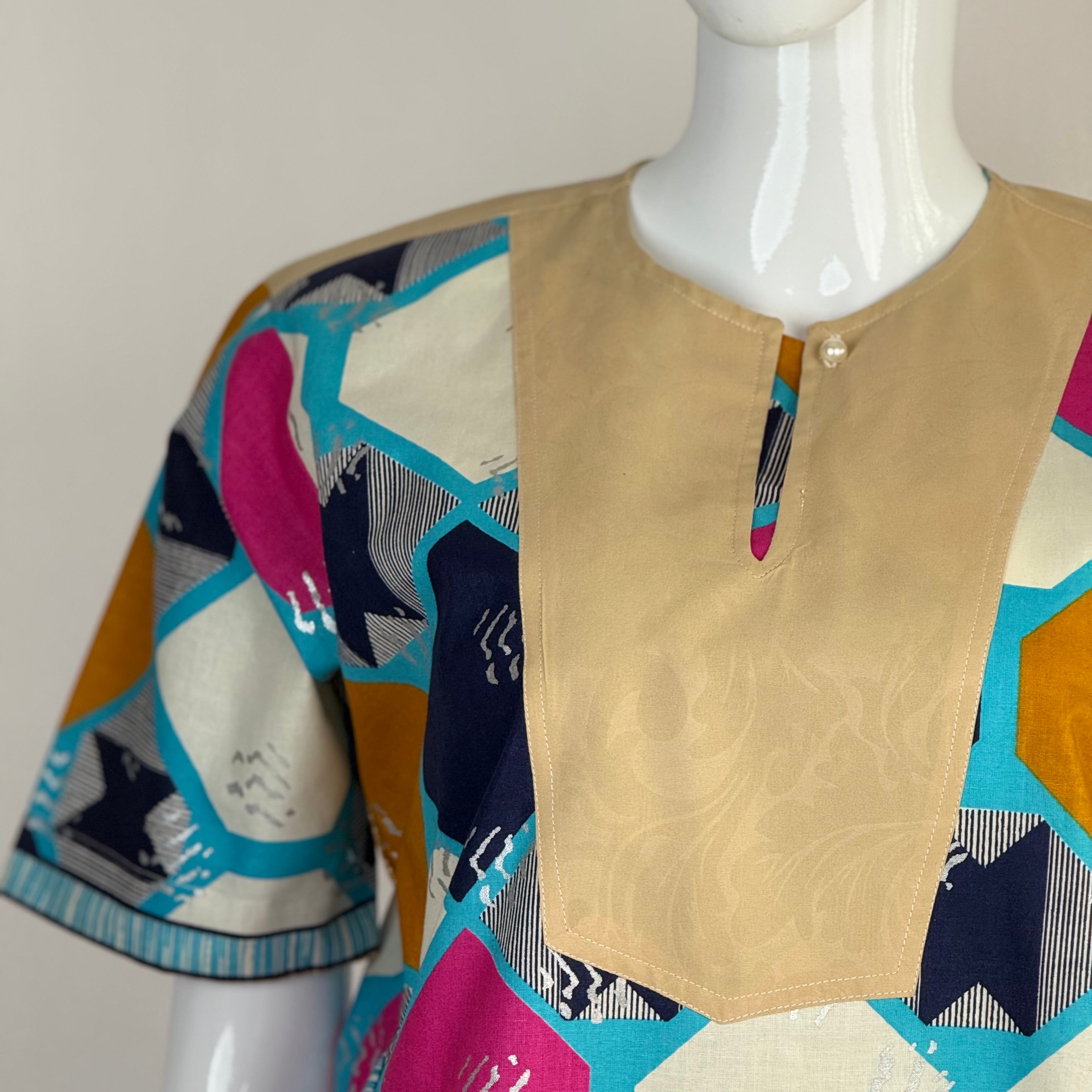 Tunique Géométrique Multicolore