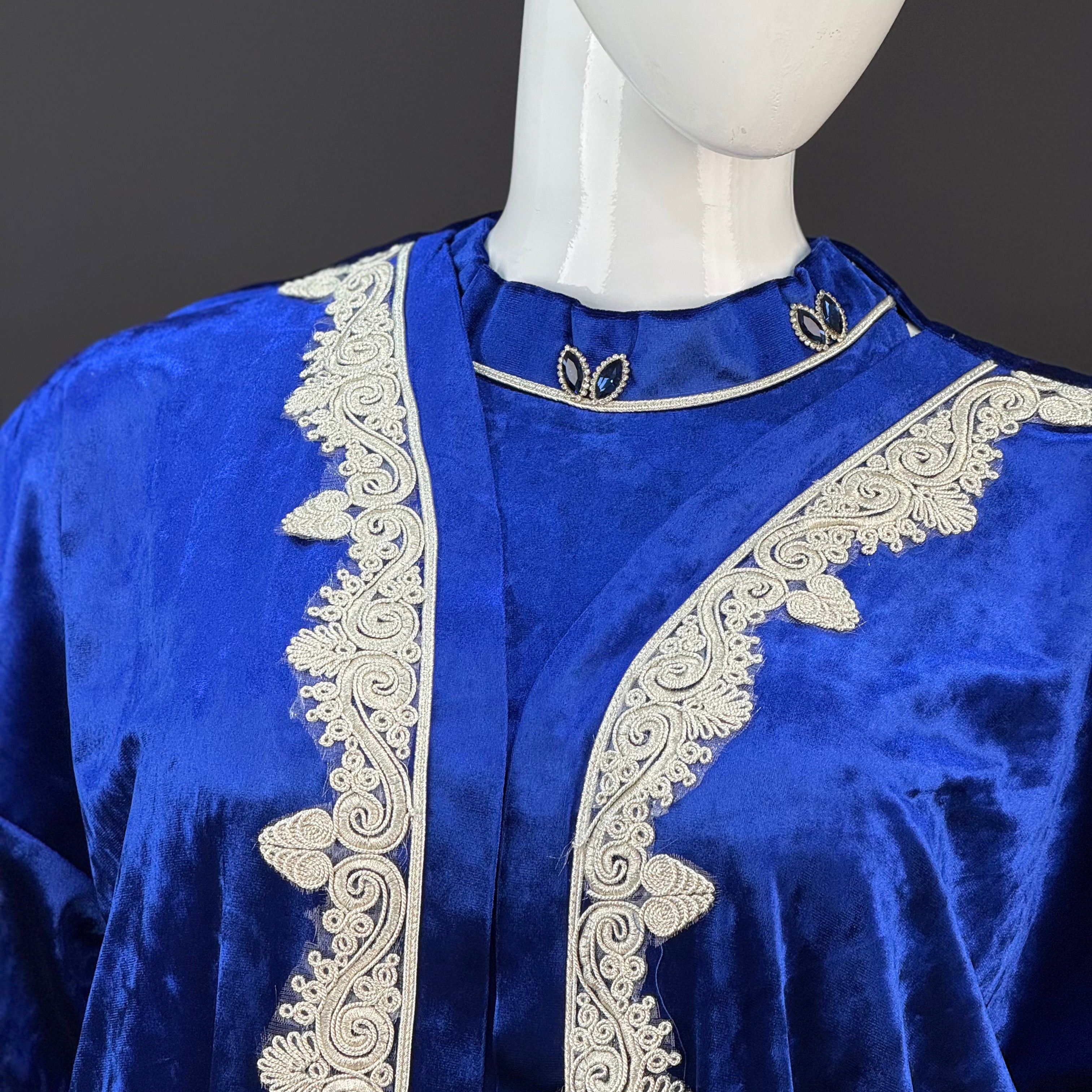 Caftan Velours Bleu Royal