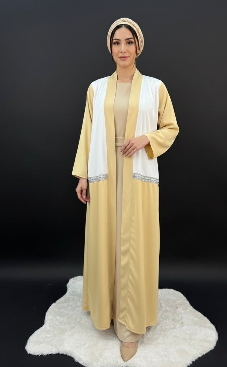 abaya bicolore
