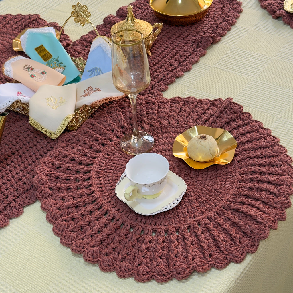 Sets de Table Crochet Terracotta