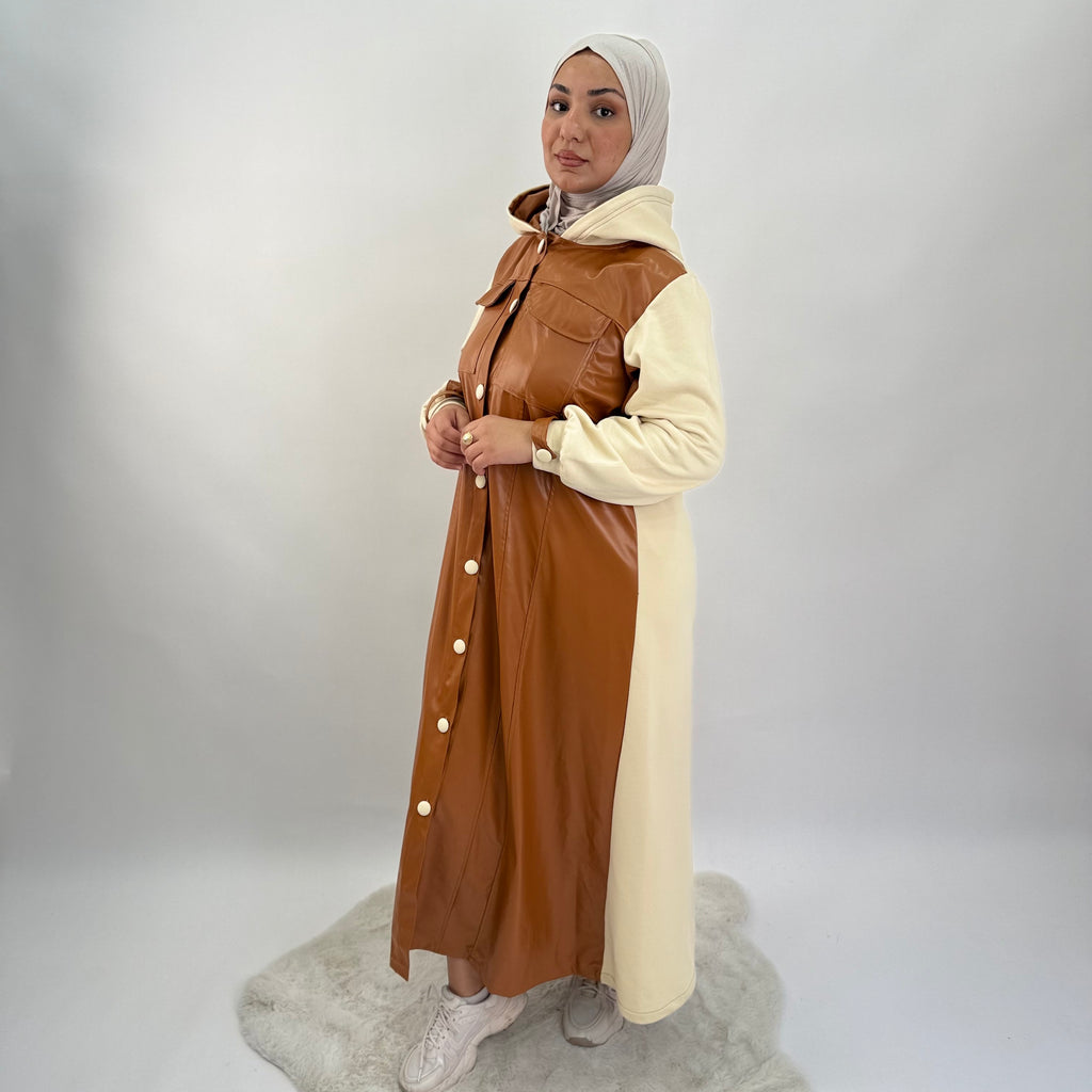 Robe manteau en skai