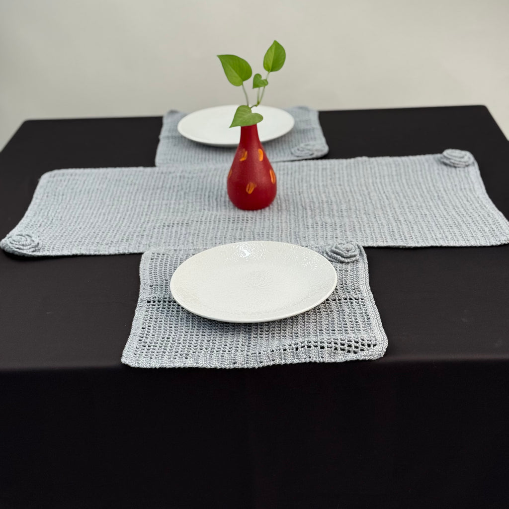 Série de table en crochet