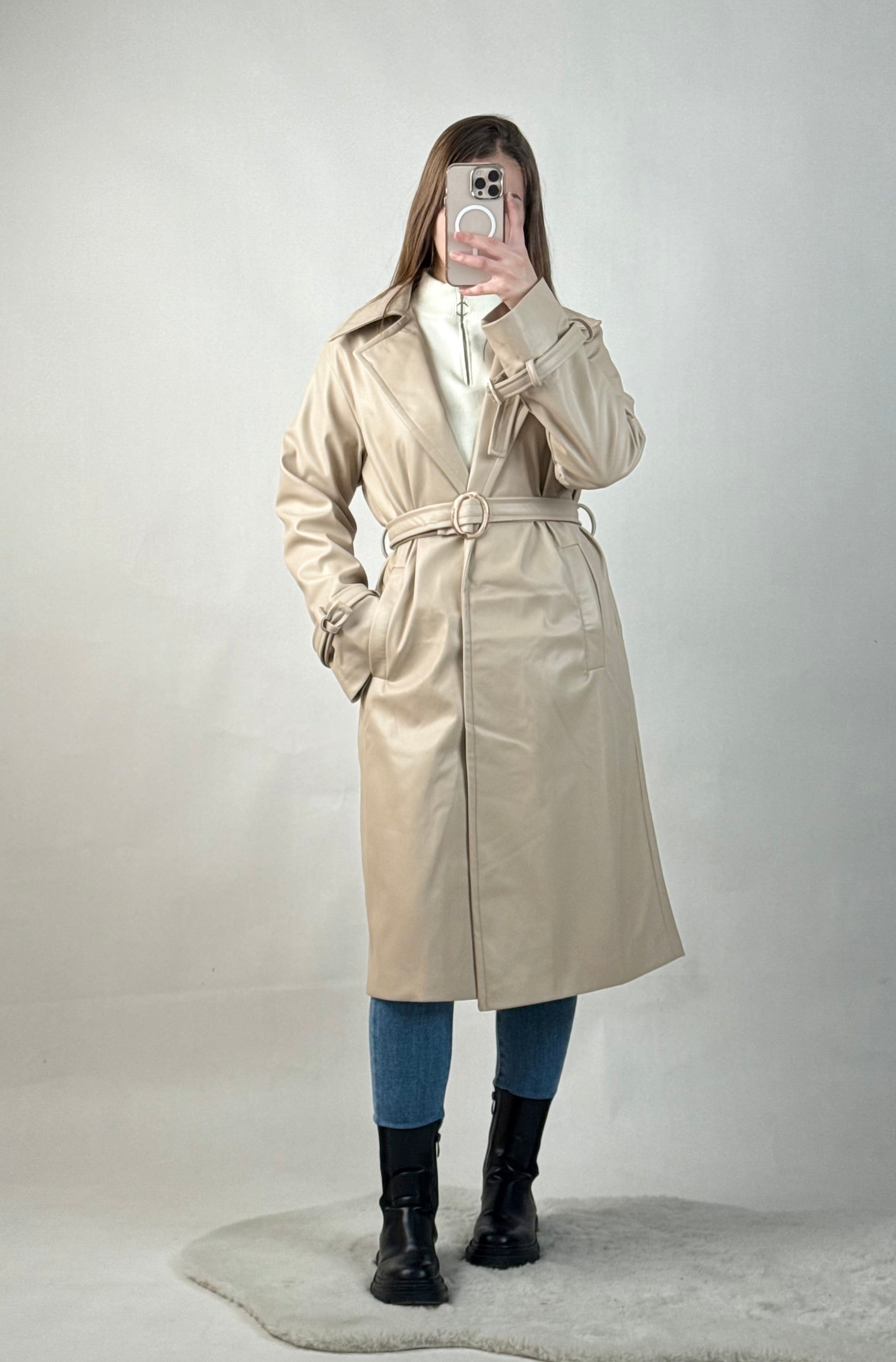 Trench-Coat Beige Nude