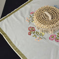 Nappe  de Table Brodé Jardin Printanier