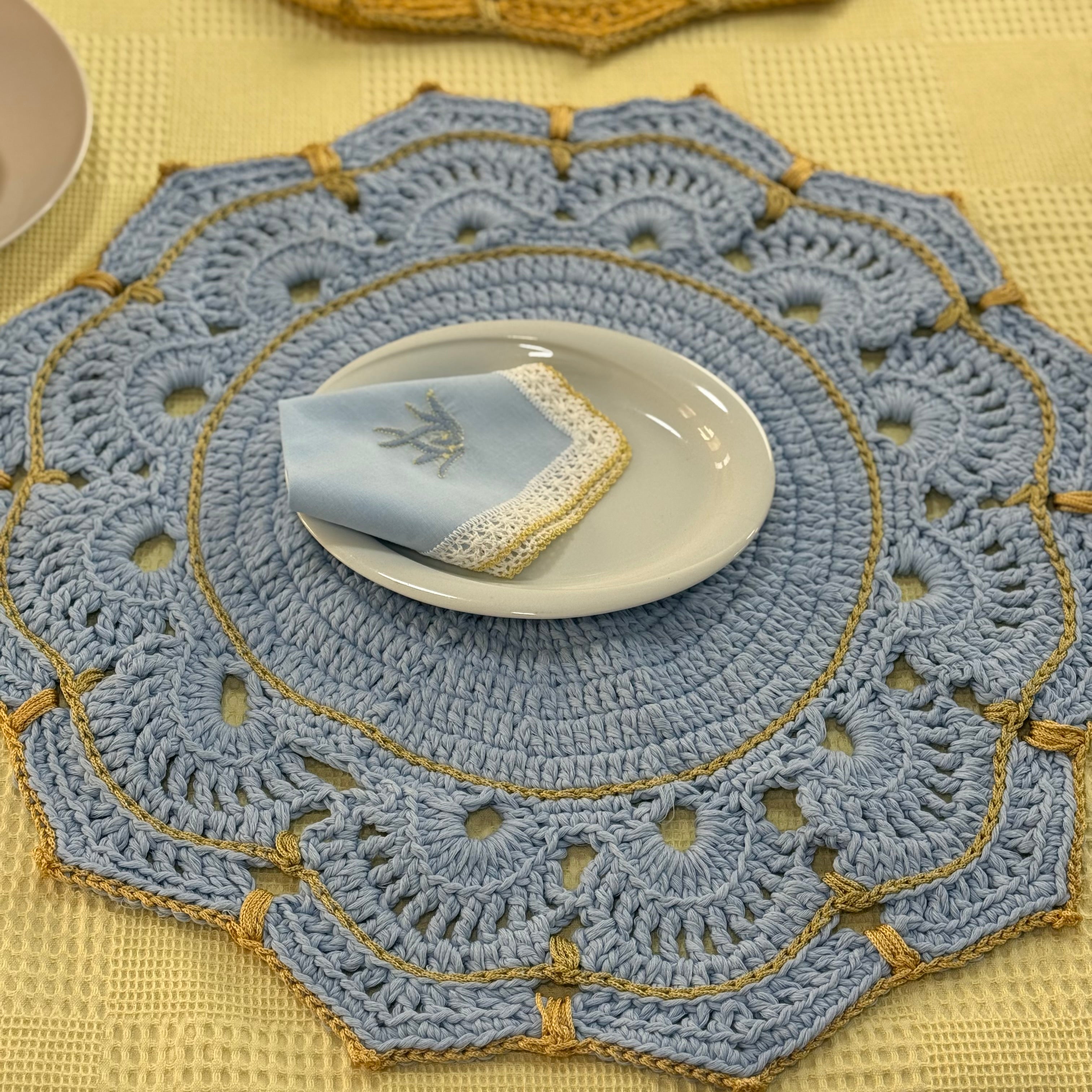 Série Sets de table au crochet colorés