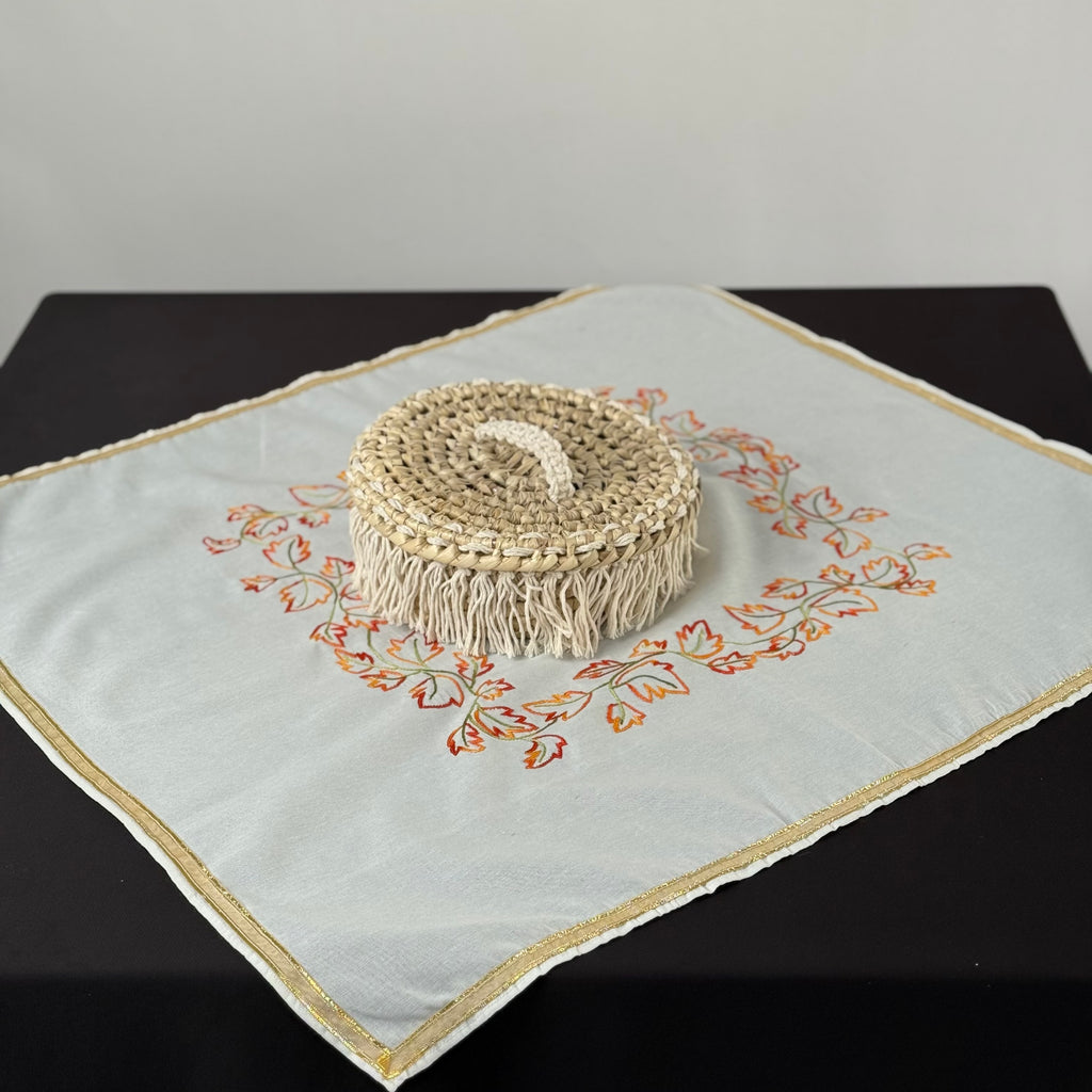 Nappe Brodé Feuilles d’Automne