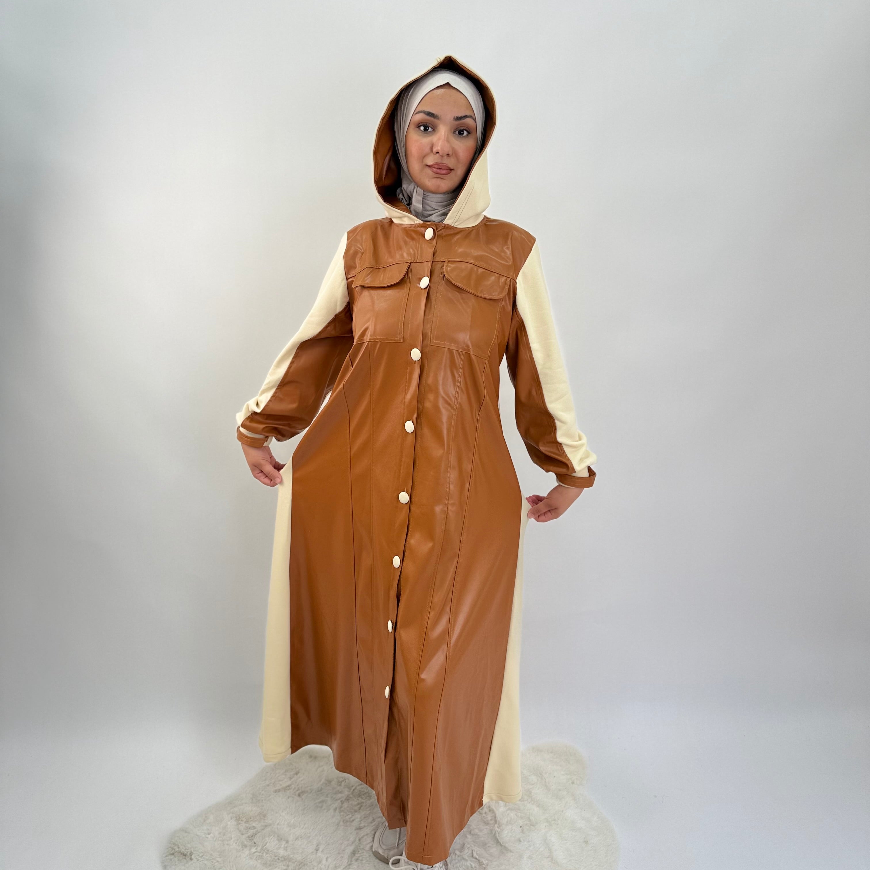 Robe manteau en skai