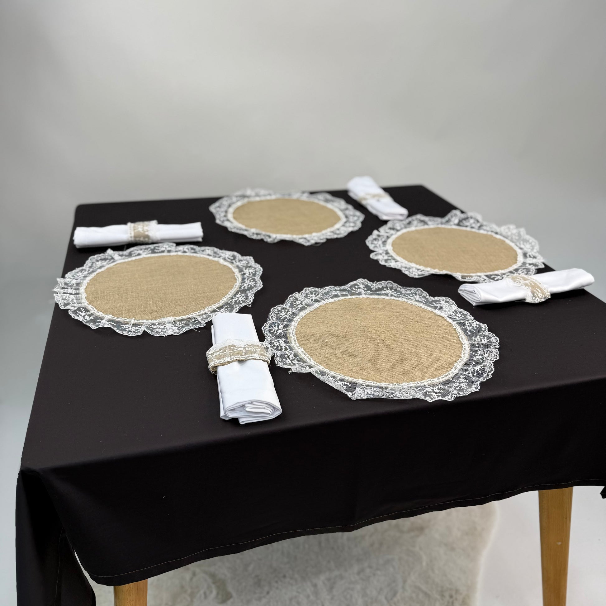 Set de table en khicha et dentelle