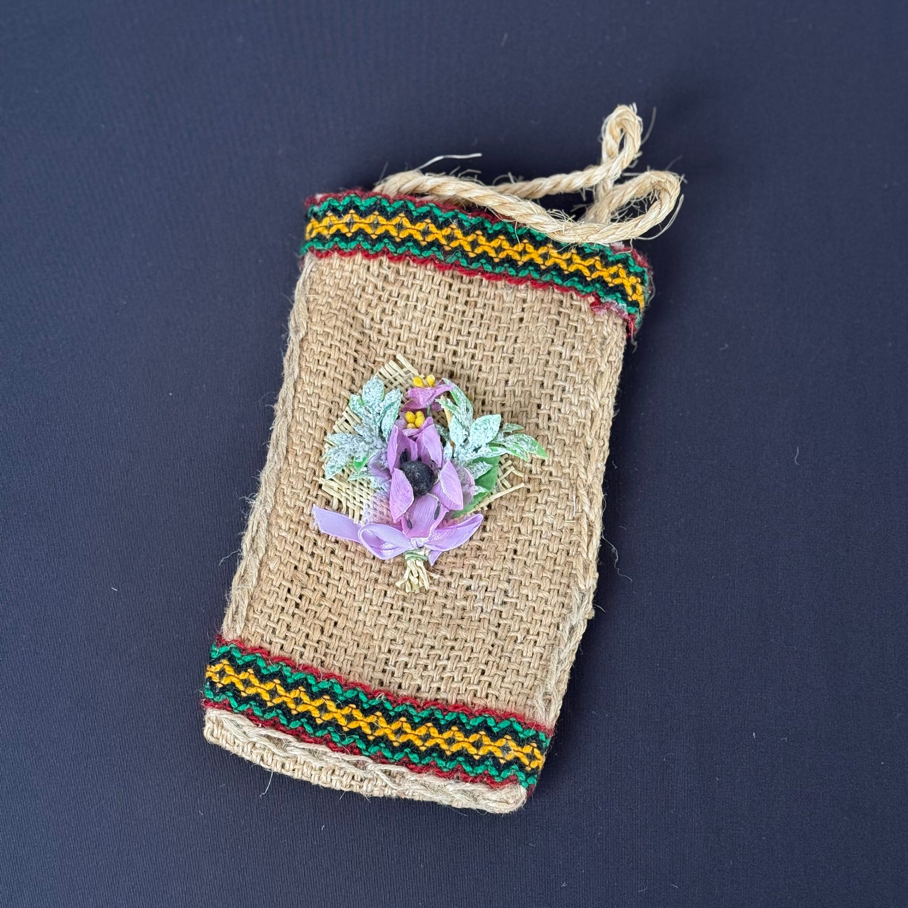 Collection Sachets Toile de Jute Fleuris