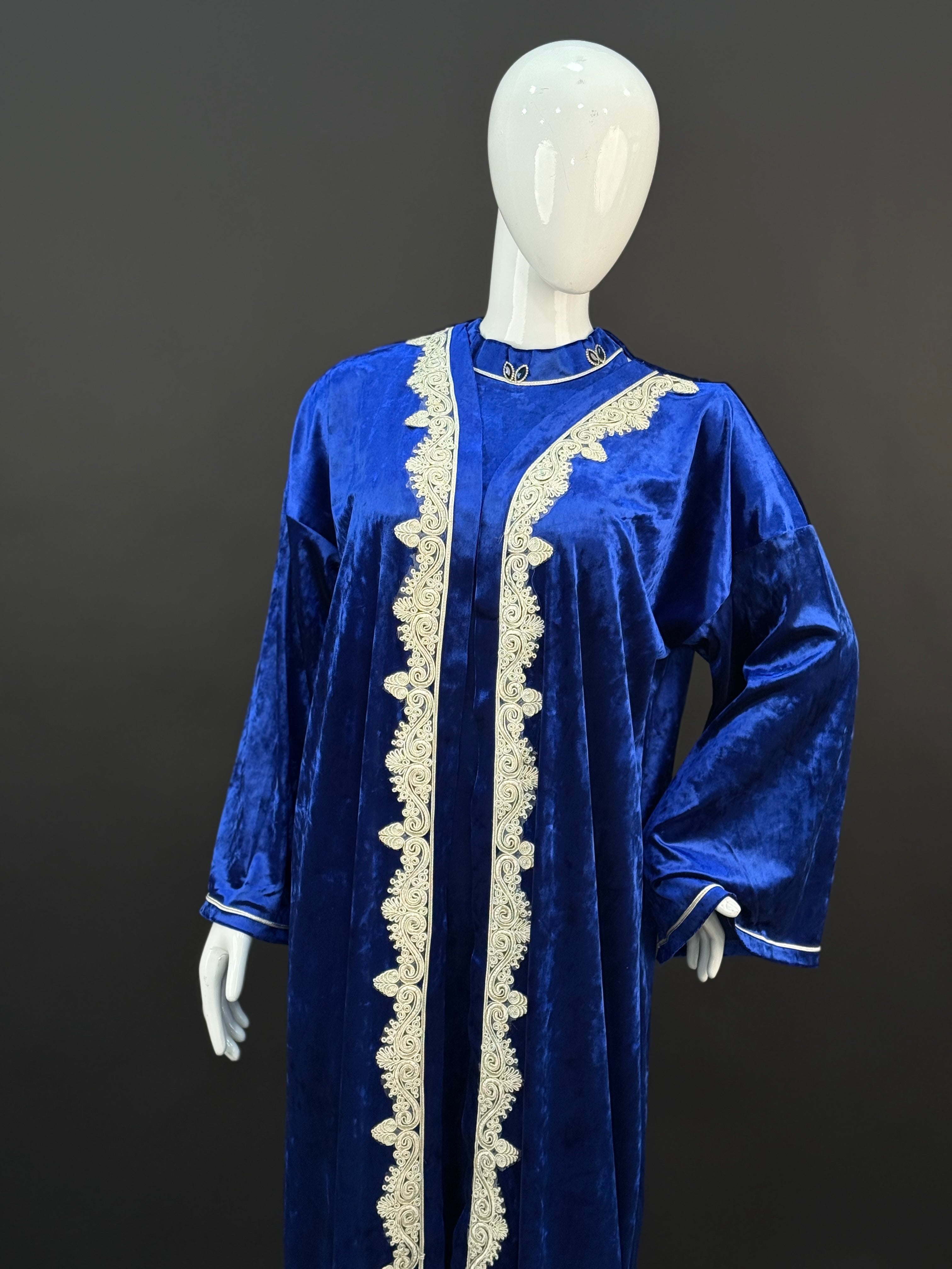 Caftan Velours Bleu Royal
