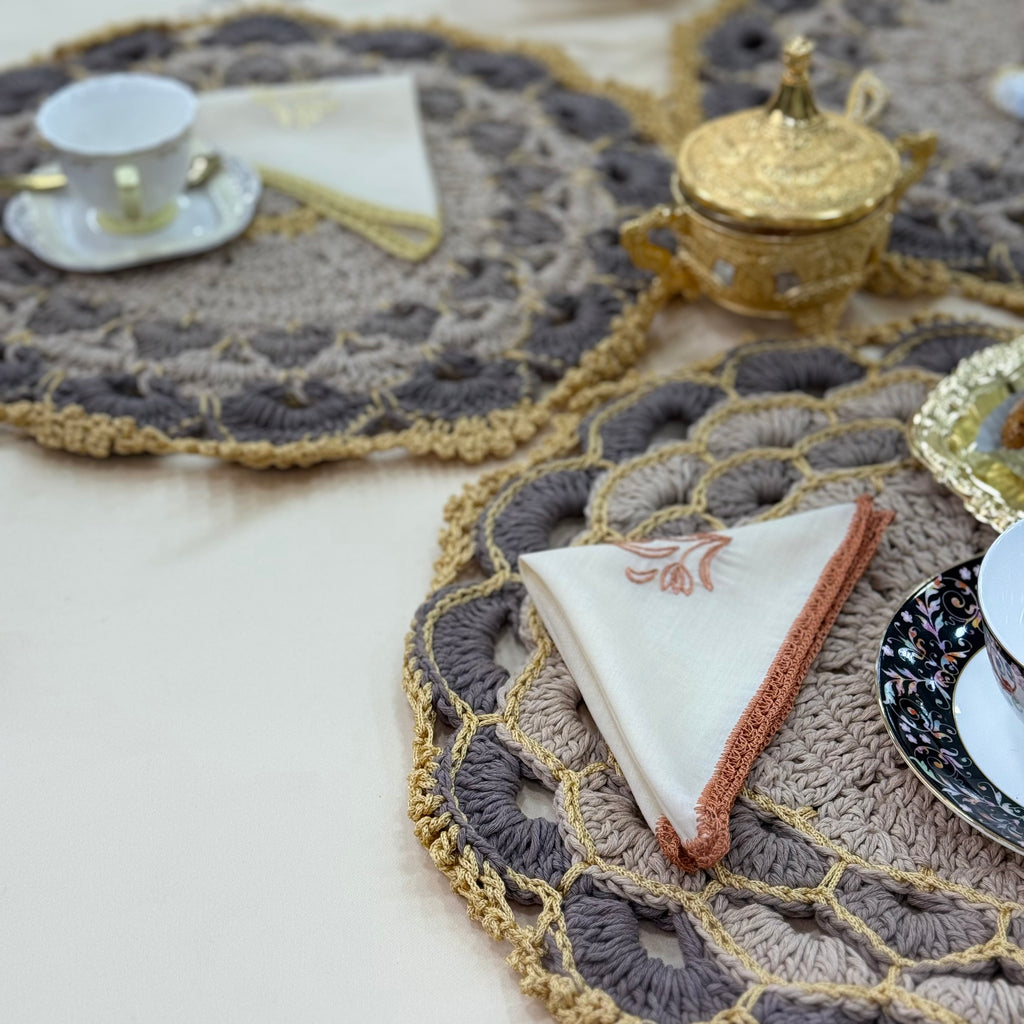Sets de Table Crochet Doré